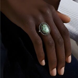 *NEW* Natural Lander Turquoise 925 Silver Ring